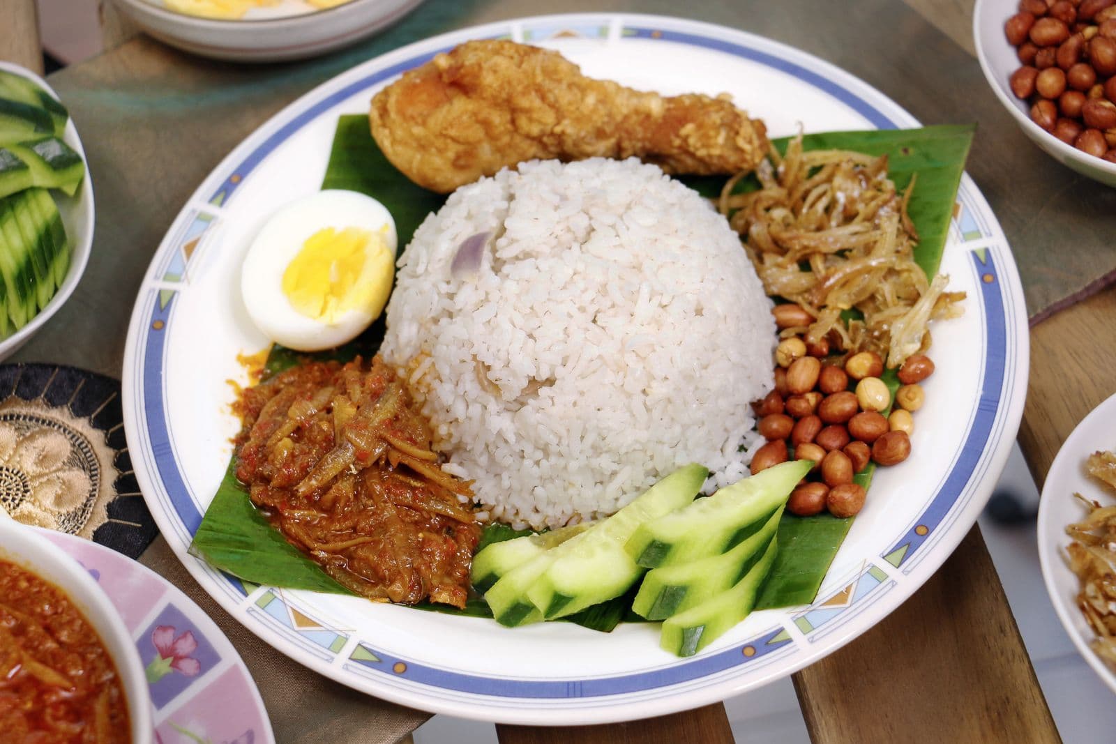 A Malaysian hawker stall serving local food